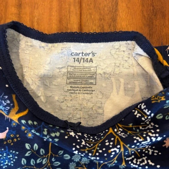 Carter’s sz 14 Pajama set- 2 tops /2 bottoms - Picture 5 of 7
